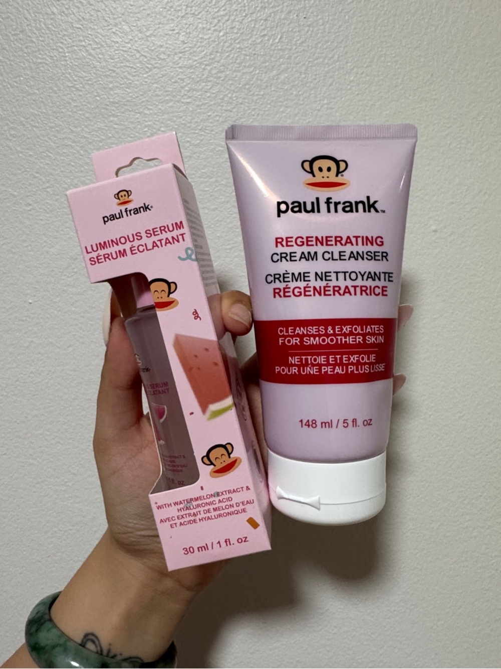 paul frank Regenerating Cream Cleanser + Luminous Serum Set in Pink